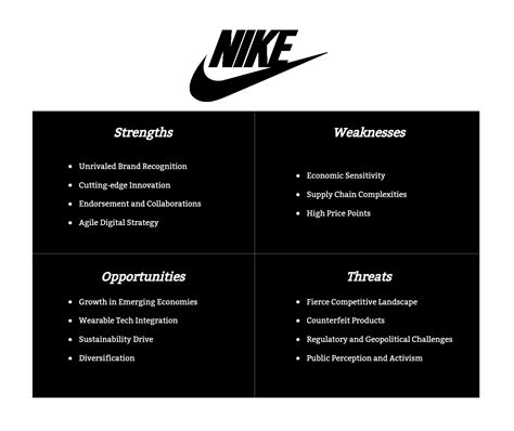 zwakke punten nike|Nike SWOT.